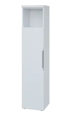 SIN 5 - 4DN kancelářská skříň, 1-dveřová/nika, levá, 1820x400x400, bílá